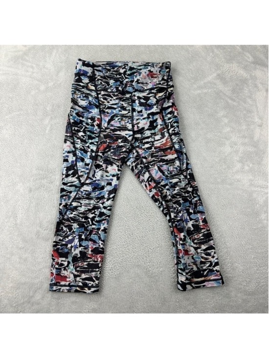 lululemon athletica Pants - Lululemon Break Free Crop (Nulux 17") Women's Size 6 Culture Clash Starligh